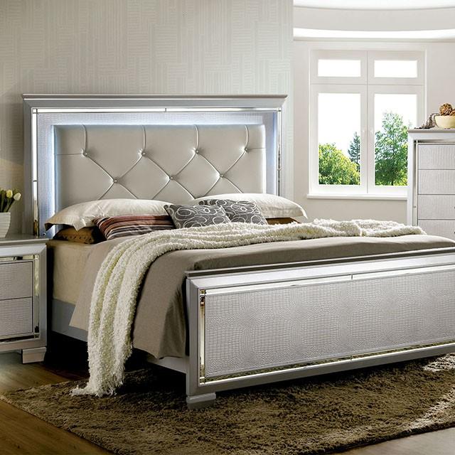 BELLANOVA Silver Cal.King , E.King, & Queen Bed - My Sweet Home Furniture (Queens, NY)