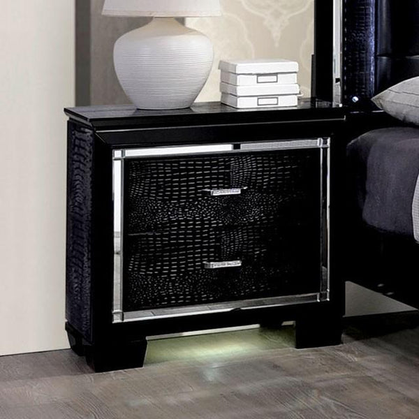 BELLANOVA Black Night Stand - My Sweet Home Furniture (Queens, NY)