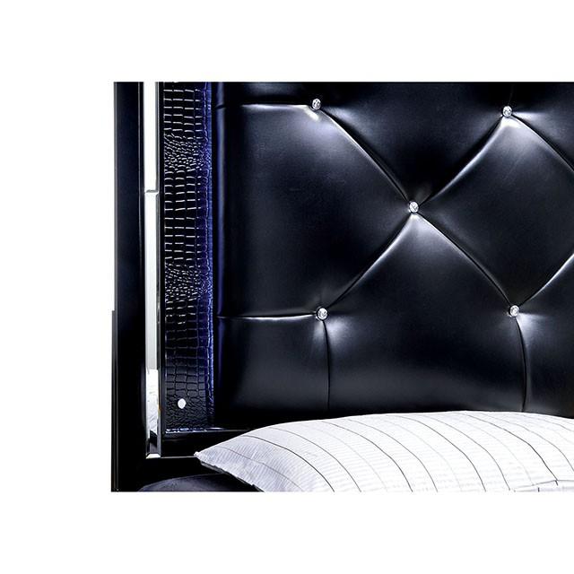 BELLANOVA Black Cal.King, E.King, & Queen Bed - My Sweet Home Furniture (Queens, NY)