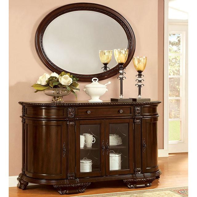 Bellagio Brown Cherry Dining Table w/ 2 Leaves - My Sweet Home Furniture (Queens, NY)