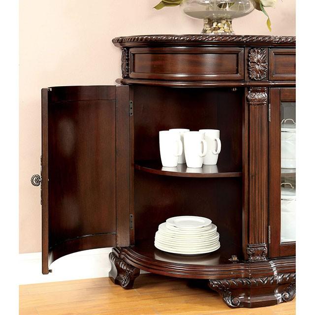 Bellagio Brown Cherry Dining Table w/ 2 Leaves - My Sweet Home Furniture (Queens, NY)
