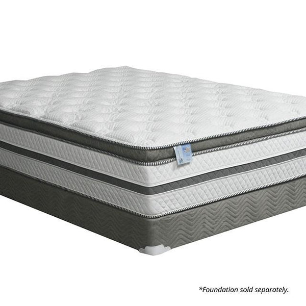 SIDDALEE White/Gray 16" Euro Pillow Top Mattress, E.King - My Sweet Home Furniture (Queens, NY)
