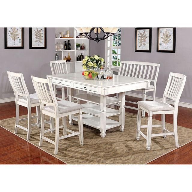 Kaliyah Antique White Counter Ht. Chair (2/CTN) - My Sweet Home Furniture (Queens, NY)