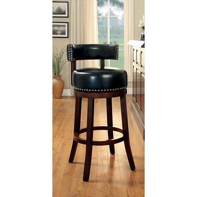 SHIRLEY Dark Oak/Black 29" Bar Stool - My Sweet Home Furniture (Queens, NY)