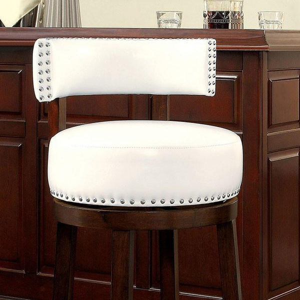 SHIRLEY Dark Oak/White 29" Bar Stool - My Sweet Home Furniture (Queens, NY)