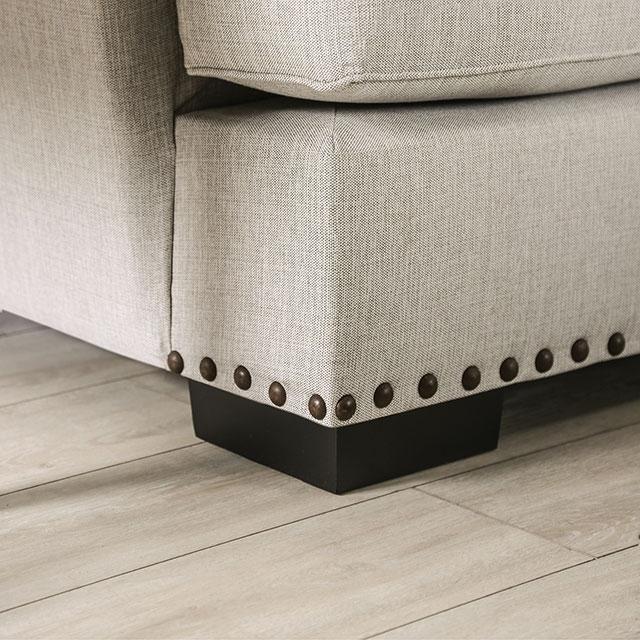 PICOTEE Sofa, Light Gray/Black - My Sweet Home Furniture (Queens, NY)
