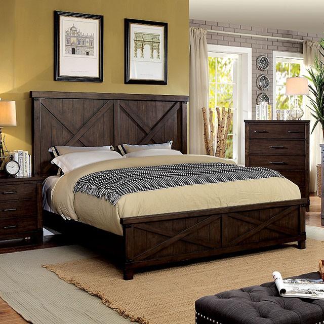 Bianca Dark Walnut Cal.King Bed - My Sweet Home Furniture (Queens, NY)