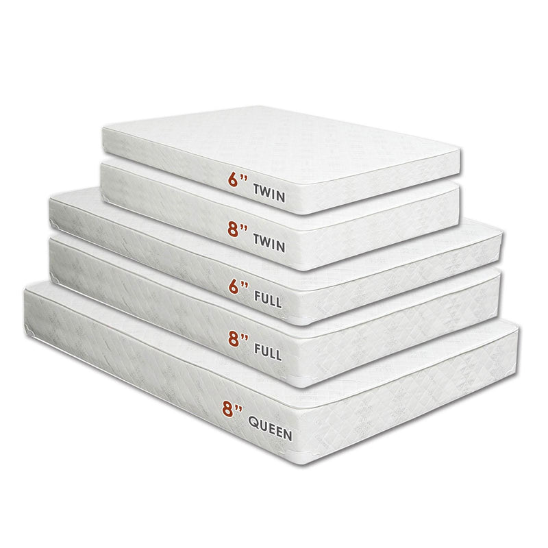 Daisy White 6" Bunkie Board Combo Mattress, Twin - My Sweet Home Furniture (Queens, NY)