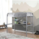 Opal Iii Black & Silver Twin Loft Bed