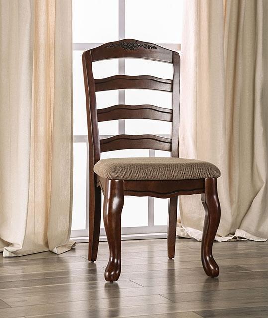 Townsville Dark Walnut/Tan Side Chair (2/CTN)