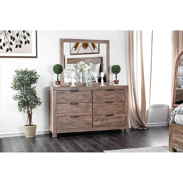 Wynton Weathered Light Oak Mirror - My Sweet Home Furniture (Queens, NY)