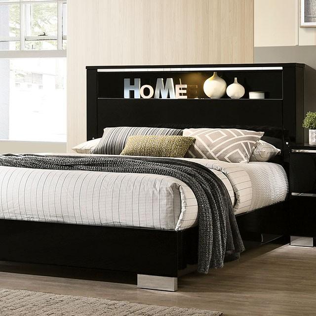 Carlie Bed White & Black - My Sweet Home Furniture (Queens, NY)