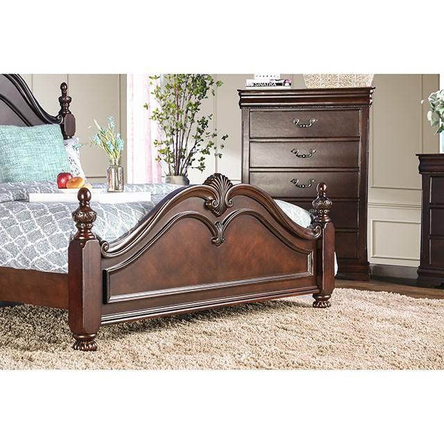 Mandura Cherry Queen Bed - My Sweet Home Furniture (Queens, NY)