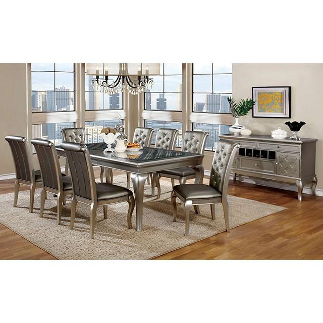 Amina Champagne Hutch & Buffet - My Sweet Home Furniture (Queens, NY)