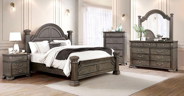 PAMPHILOS Queen Bed, Gray - My Sweet Home Furniture (Queens, NY)