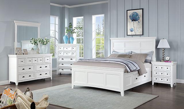 CASTILE E.King Bed, White - My Sweet Home Furniture (Queens, NY)