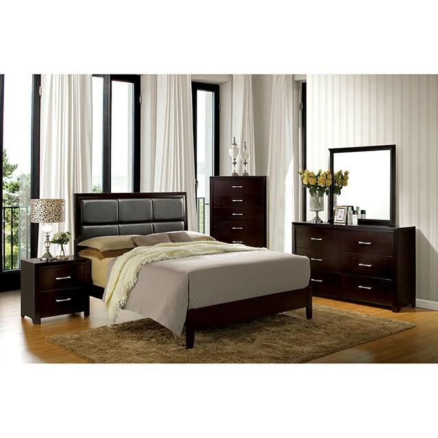 JANINE Espresso Night Stand - My Sweet Home Furniture (Queens, NY)