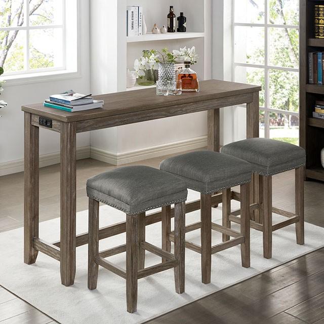 Caerleon 3 & 4 Piece Counter Ht. Set Gray & Blue - My Sweet Home Furniture (Queens, NY)