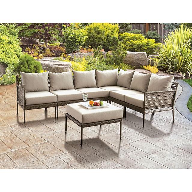 ALEISHA Patio Ottoman - My Sweet Home Furniture (Queens, NY)