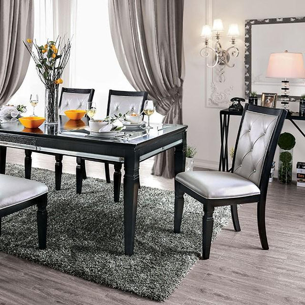 Alena Black/Silver Dining Table - My Sweet Home Furniture (Queens, NY)