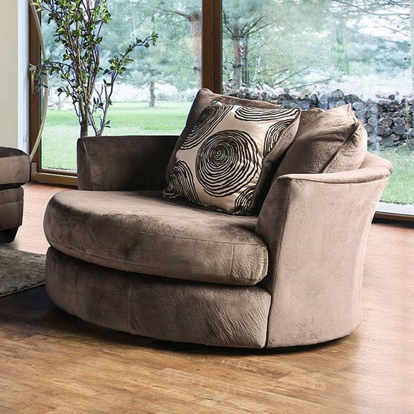Bonaventura Brown Swivel Chair - My Sweet Home Furniture (Queens, NY)