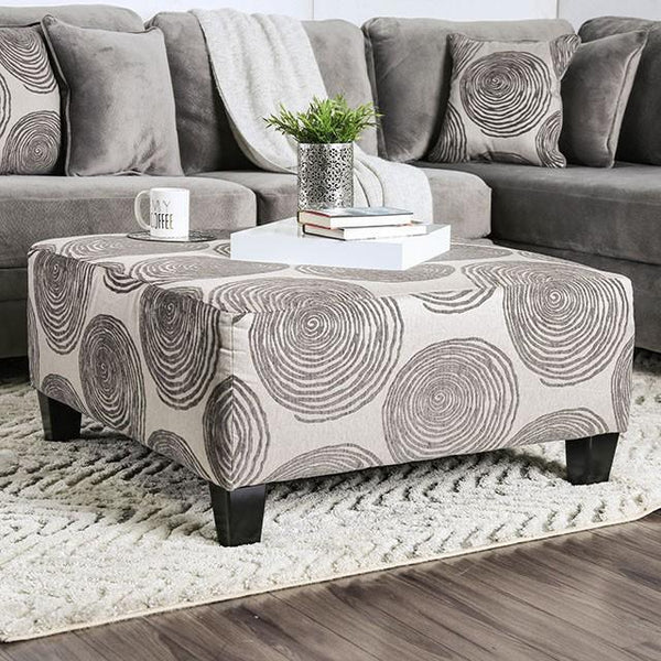 Bonaventura Gray/Pattern Ottoman - My Sweet Home Furniture (Queens, NY)