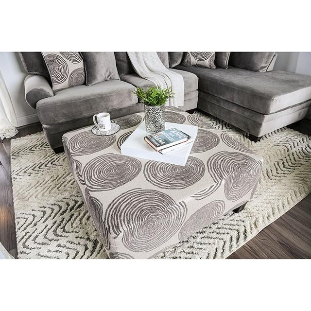 Bonaventura Gray/Pattern Ottoman - My Sweet Home Furniture (Queens, NY)