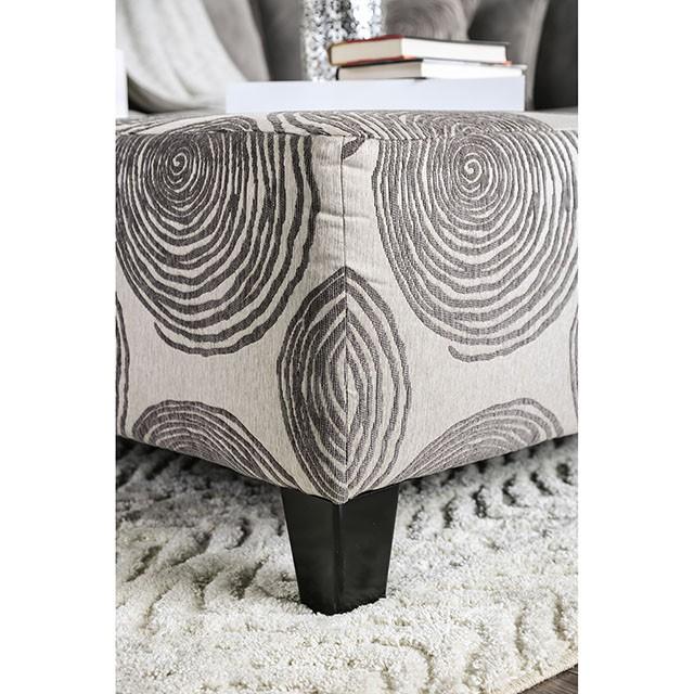 Bonaventura Gray/Pattern Ottoman - My Sweet Home Furniture (Queens, NY)