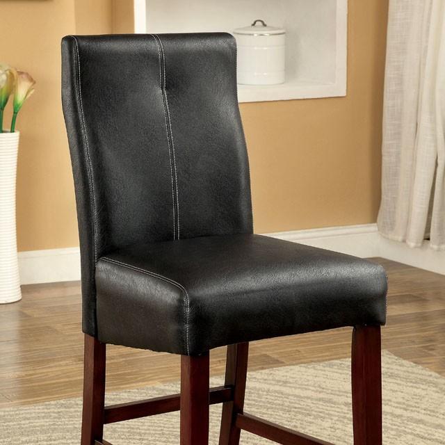 BONNEVILLE II Brown Cherry/Black Counter Ht. Chair (2/CTN) - My Sweet Home Furniture (Queens, NY)