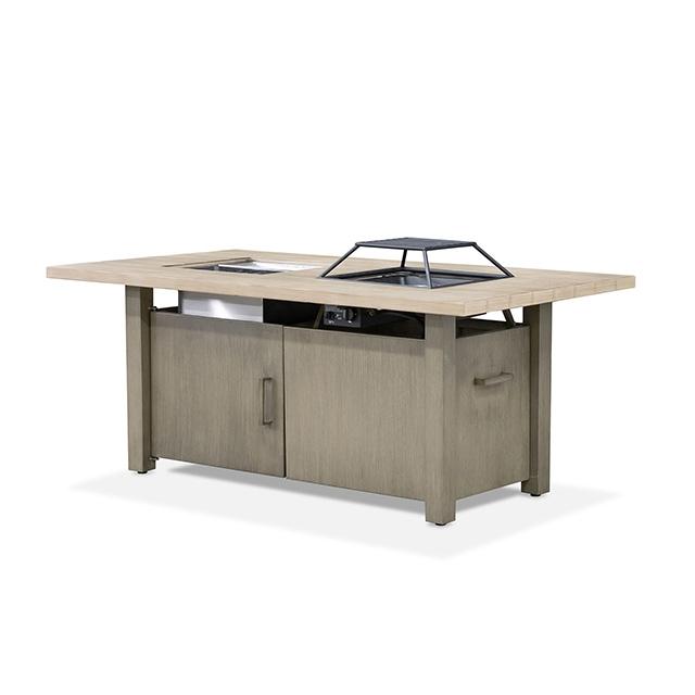 Bordeaux Dining Table w/ Fire Pit & Cooler - My Sweet Home Furniture (Queens, NY)