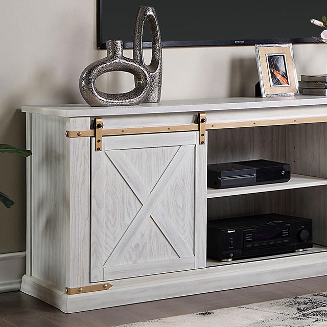 BORREGO TV Stand, Antique White - My Sweet Home Furniture (Queens, NY)