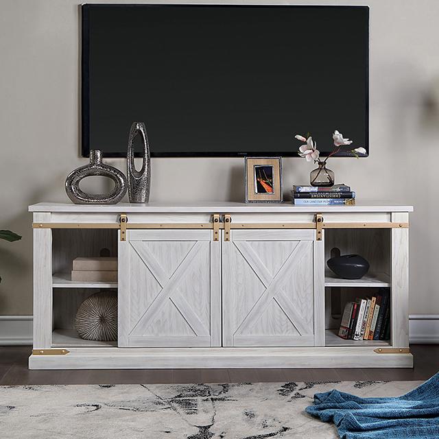 BORREGO TV Stand, Antique White - My Sweet Home Furniture (Queens, NY)