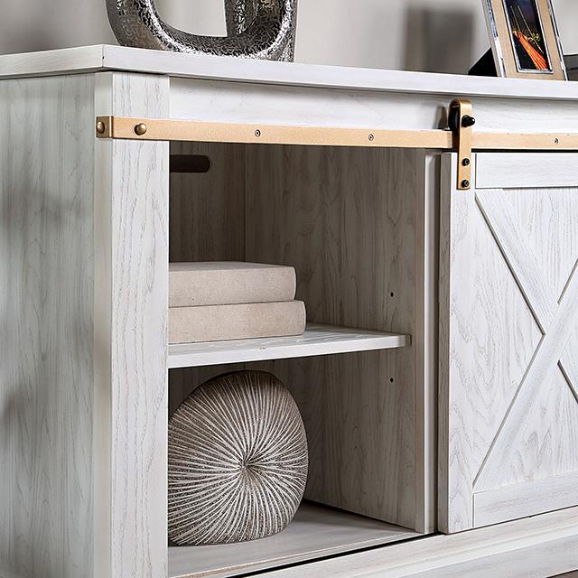 BORREGO TV Stand, Antique White - My Sweet Home Furniture (Queens, NY)
