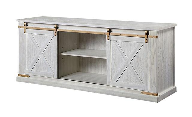BORREGO TV Stand, Antique White - My Sweet Home Furniture (Queens, NY)
