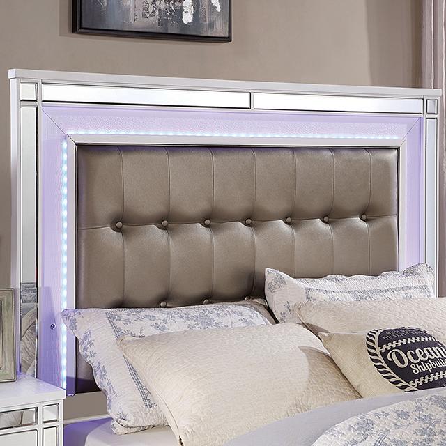 BRACHIUM Queen Bed, White - My Sweet Home Furniture (Queens, NY)