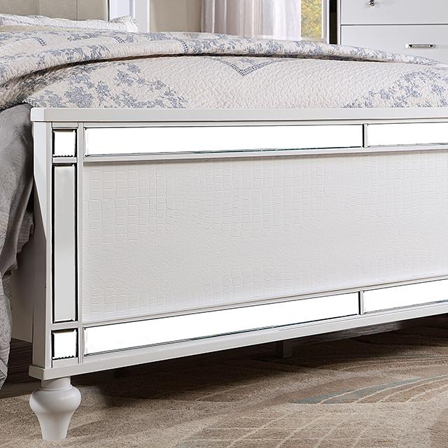 BRACHIUM Queen Bed, White - My Sweet Home Furniture (Queens, NY)