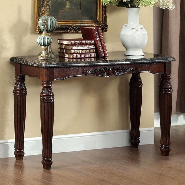 Brampton Espresso/Black Faux Sofa Table - My Sweet Home Furniture (Queens, NY)