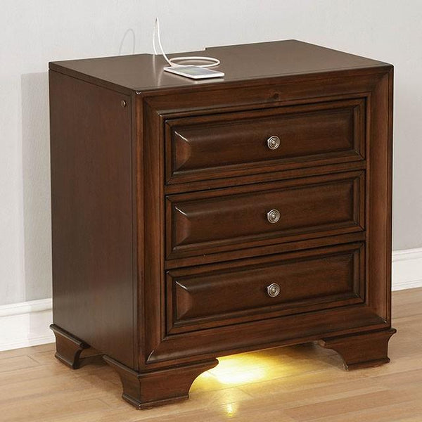 Brandt Brown Cherry Night Stand - My Sweet Home Furniture (Queens, NY)