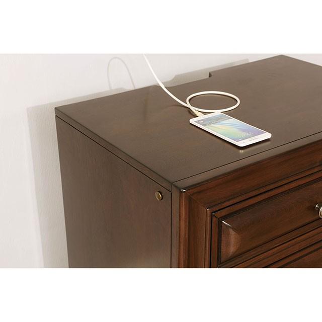 Brandt Brown Cherry Night Stand - My Sweet Home Furniture (Queens, NY)