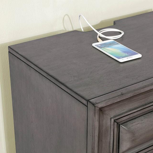 Brandt Gray Night Stand - My Sweet Home Furniture (Queens, NY)