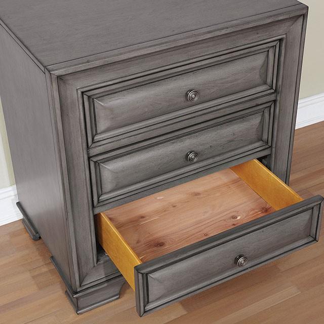 Brandt Gray Night Stand - My Sweet Home Furniture (Queens, NY)