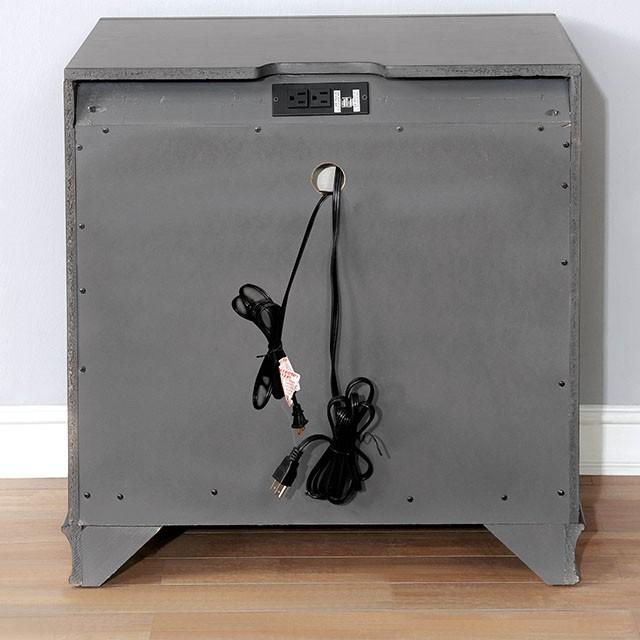Brandt Gray Night Stand - My Sweet Home Furniture (Queens, NY)