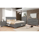 Brandt Bed Chrome & Gray