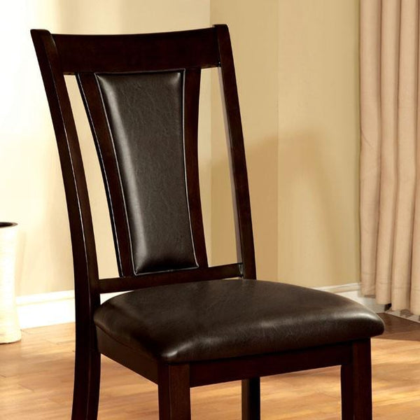 BRENT Dark Cherry/Espresso Side Chair (2/CTN) - My Sweet Home Furniture (Queens, NY)