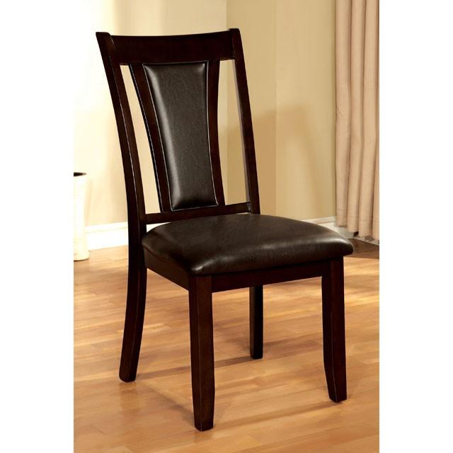 BRENT Dark Cherry/Espresso Side Chair (2/CTN) - My Sweet Home Furniture (Queens, NY)