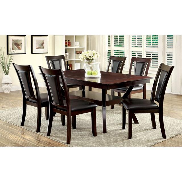BRENT Dark Cherry/Espresso Side Chair (2/CTN) - My Sweet Home Furniture (Queens, NY)