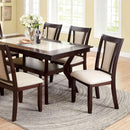 BRENT Dark Cherry/Ivory Dining Table - My Sweet Home Furniture (Queens, NY)