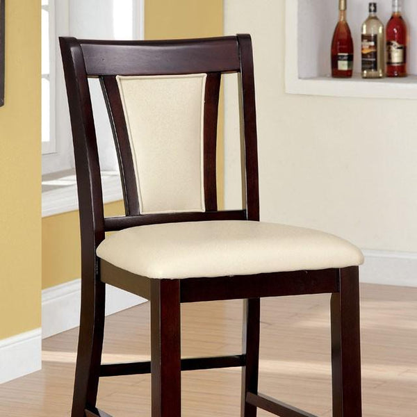 BRENT II Dark Cherry/Ivory Counter Ht. Chair (2/CTN) - My Sweet Home Furniture (Queens, NY)