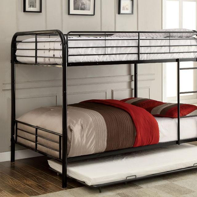 BROCKET Black Metal Full/Full Bunk Bed - My Sweet Home Furniture (Queens, NY)