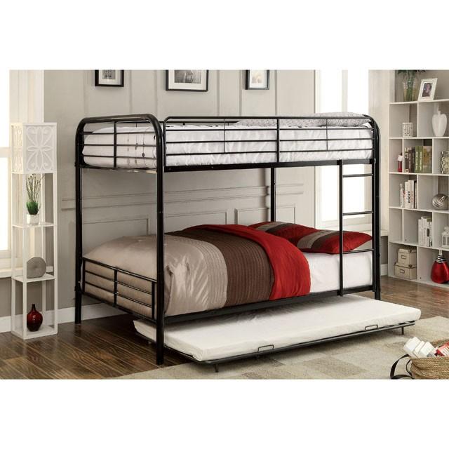 BROCKET Black Metal Full/Full Bunk Bed - My Sweet Home Furniture (Queens, NY)